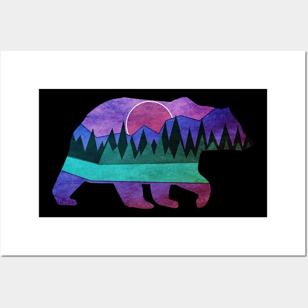 Bear silhuette Wall Art by RackaFilm